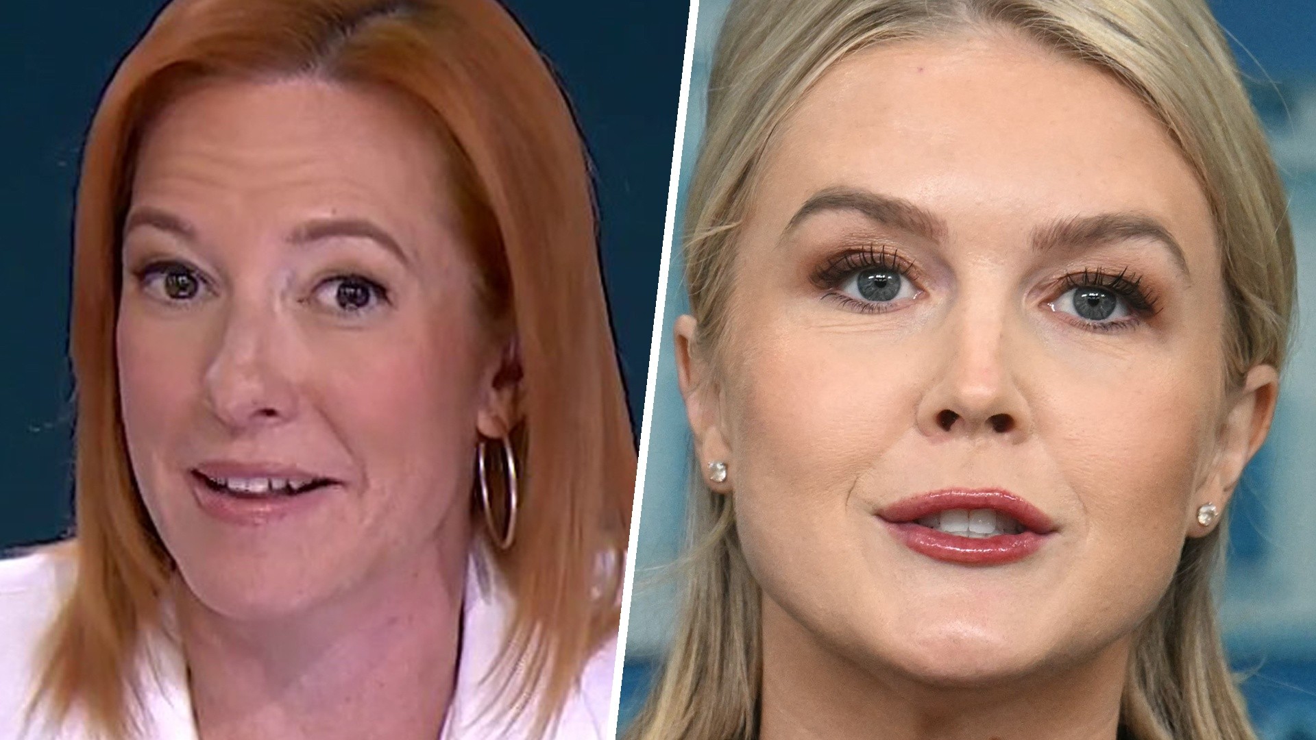 Composite of Karoline Leavitt and Jen Psaki