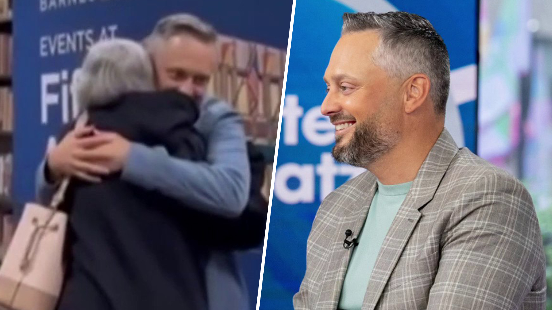 See Nate Bargatze's parents surprise him at book signing