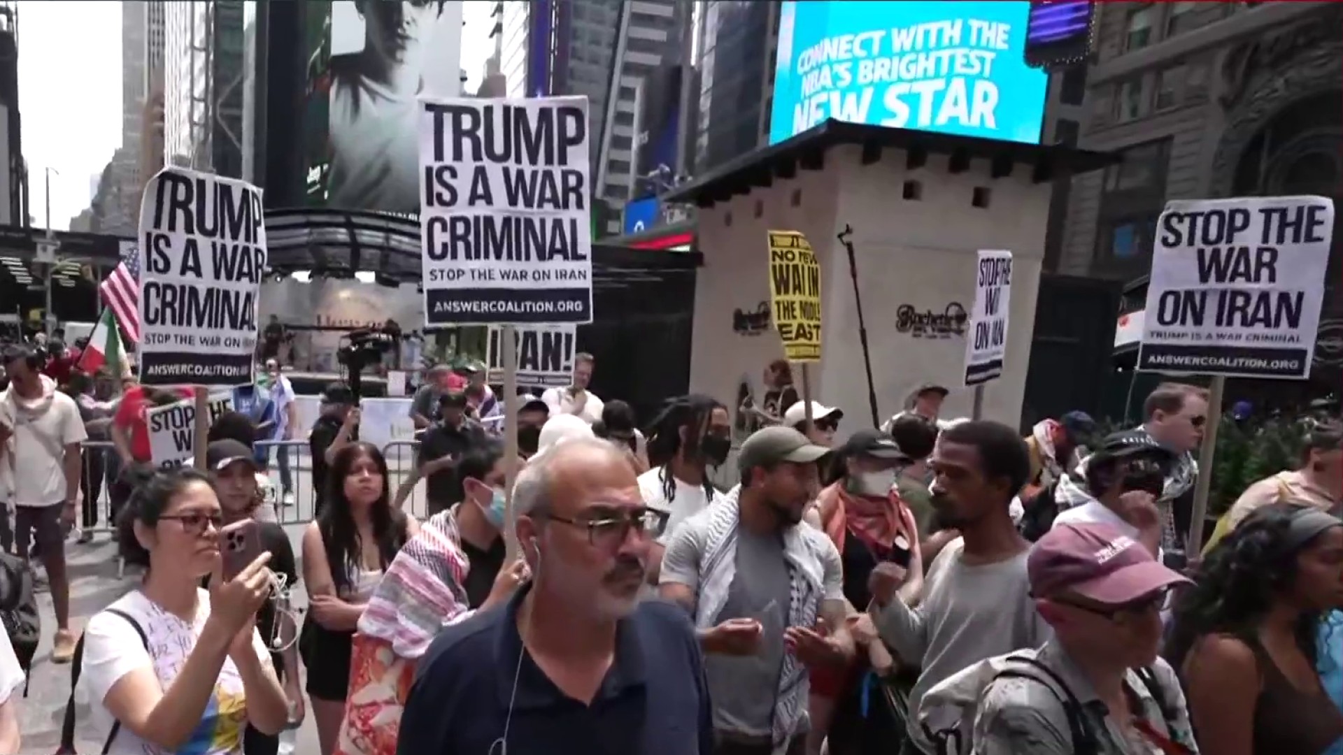 Protesters in New York