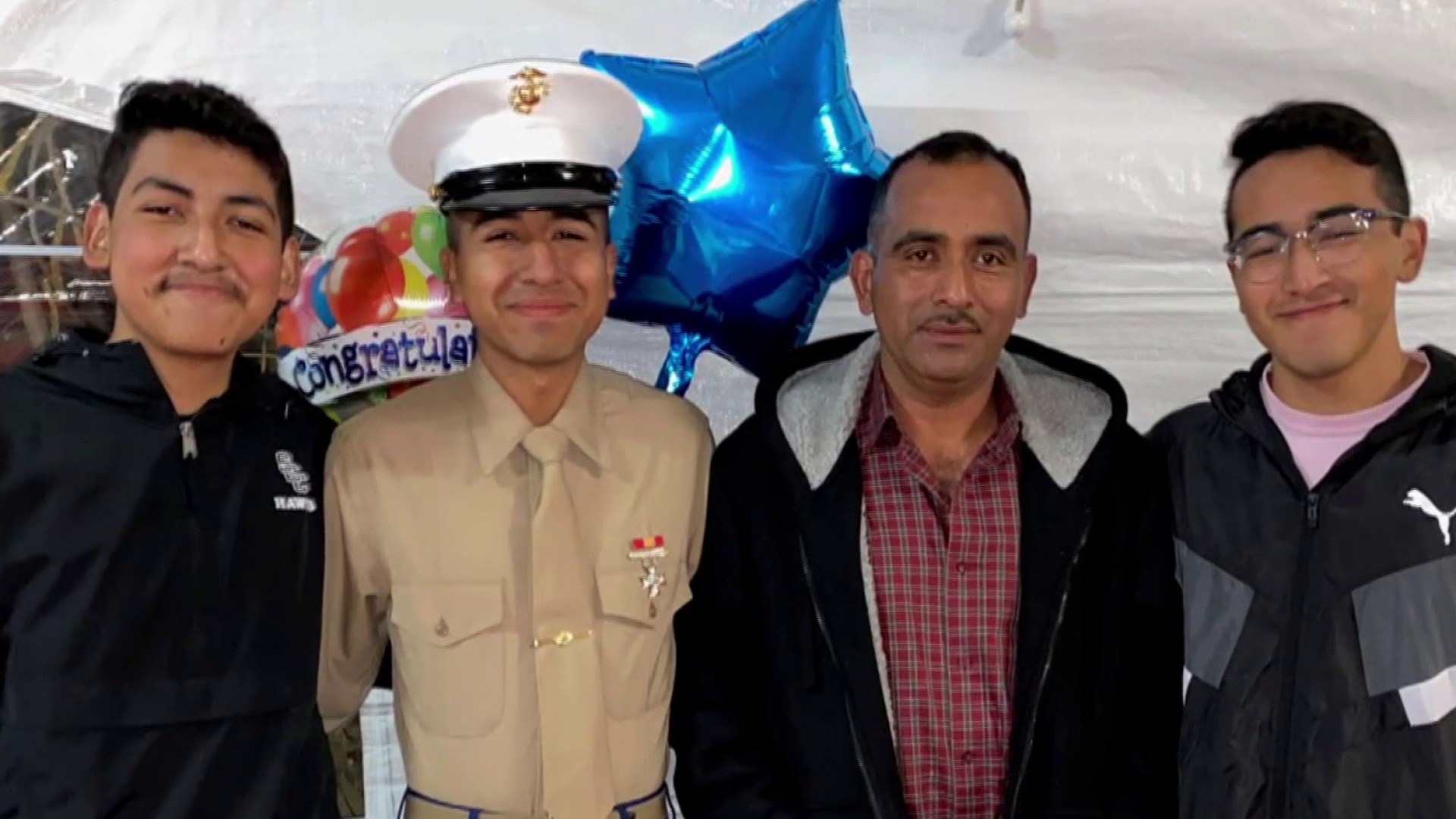 Marine Corps veteran Alejandro Barranco and family