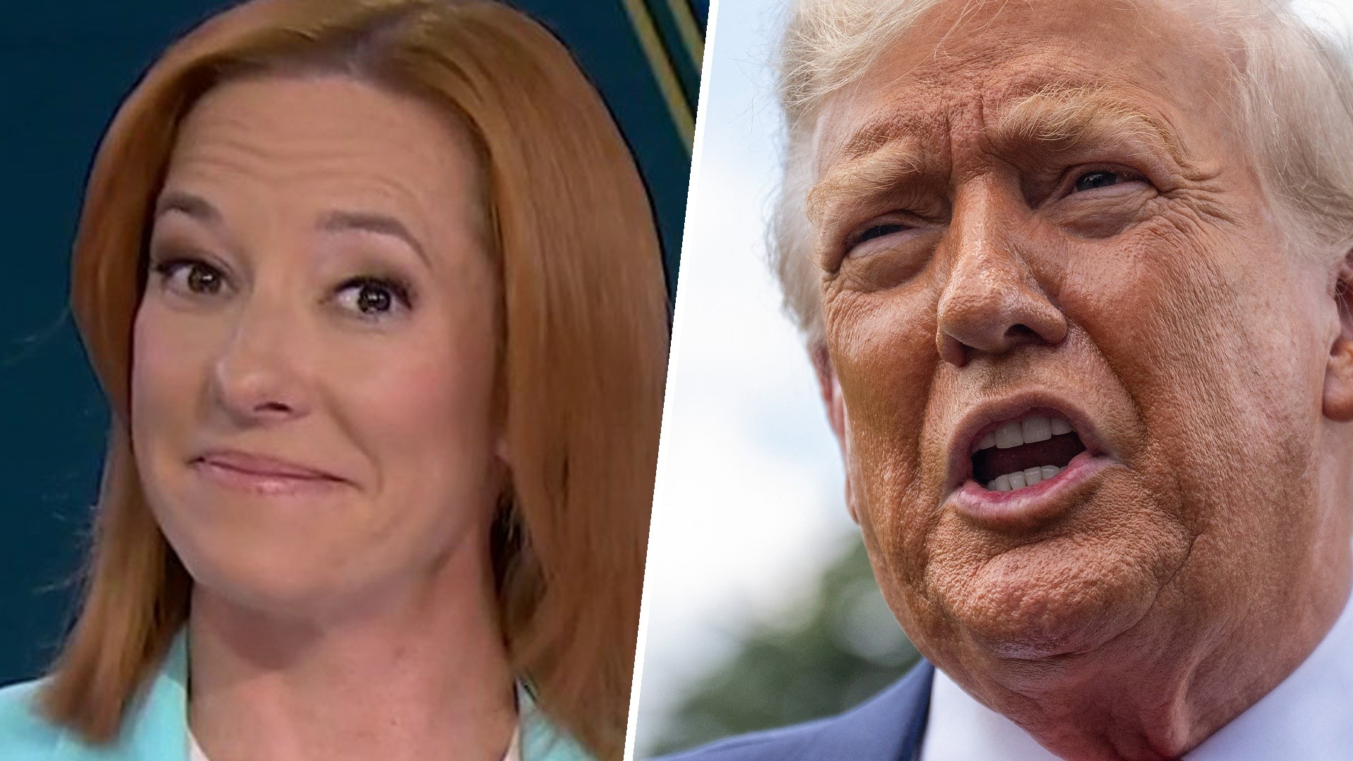Jen Psaki and Donald Trump