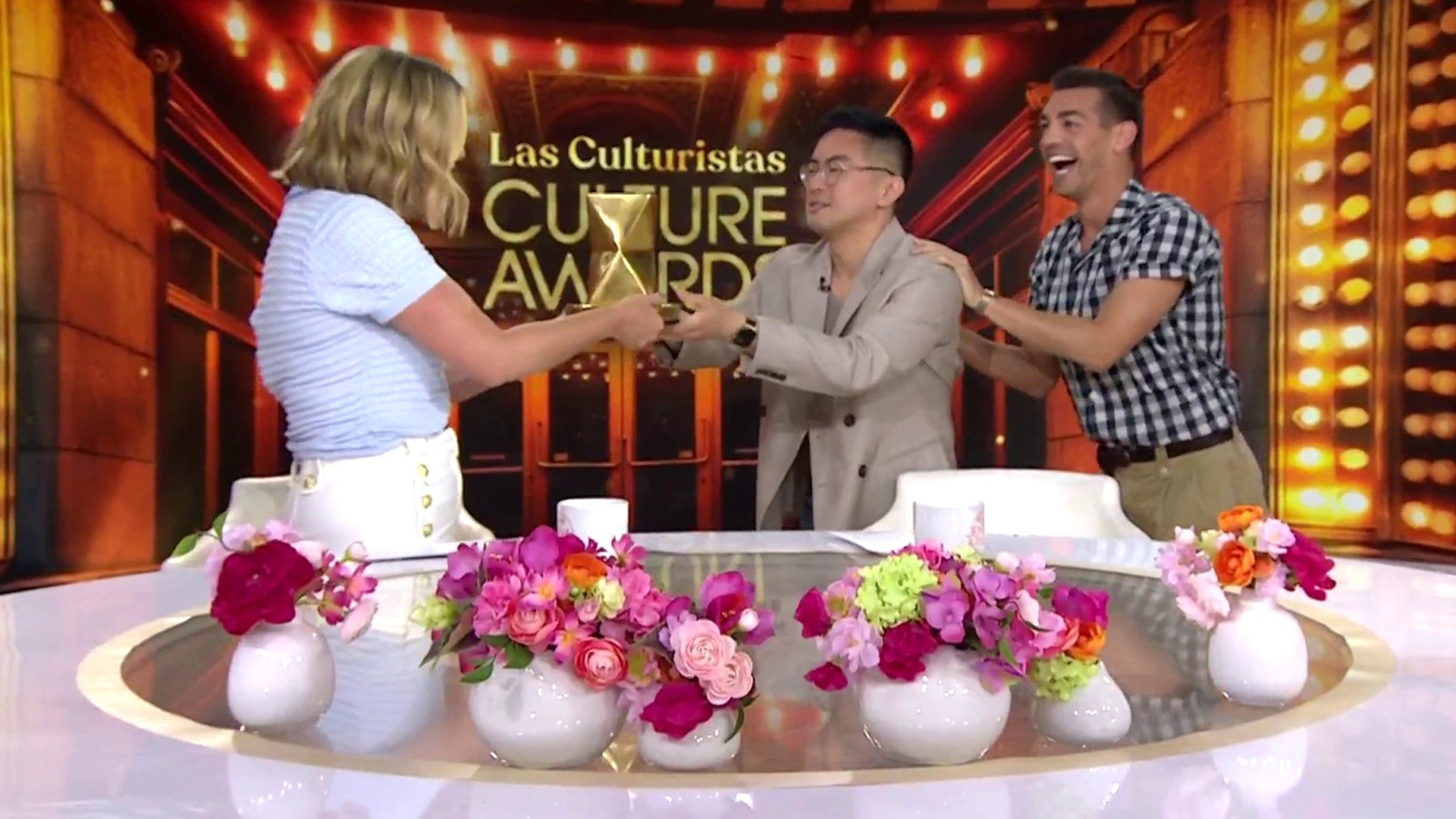 Bowen Yang and Matt Rogers Present Jenna With Culture Award
