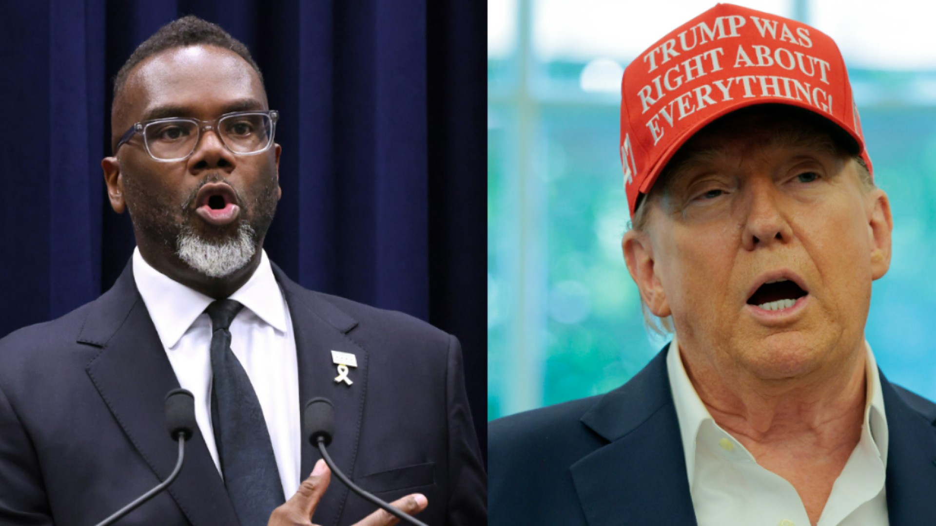 Mayor Brandon Johnson / President Donald Trump
