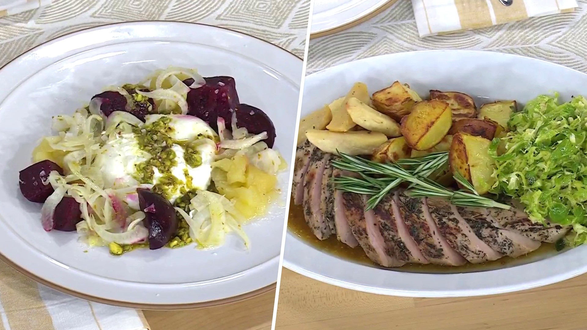 Enjoy Fall Flavors With This Herb Pork Roast, Roasted Beet Salad