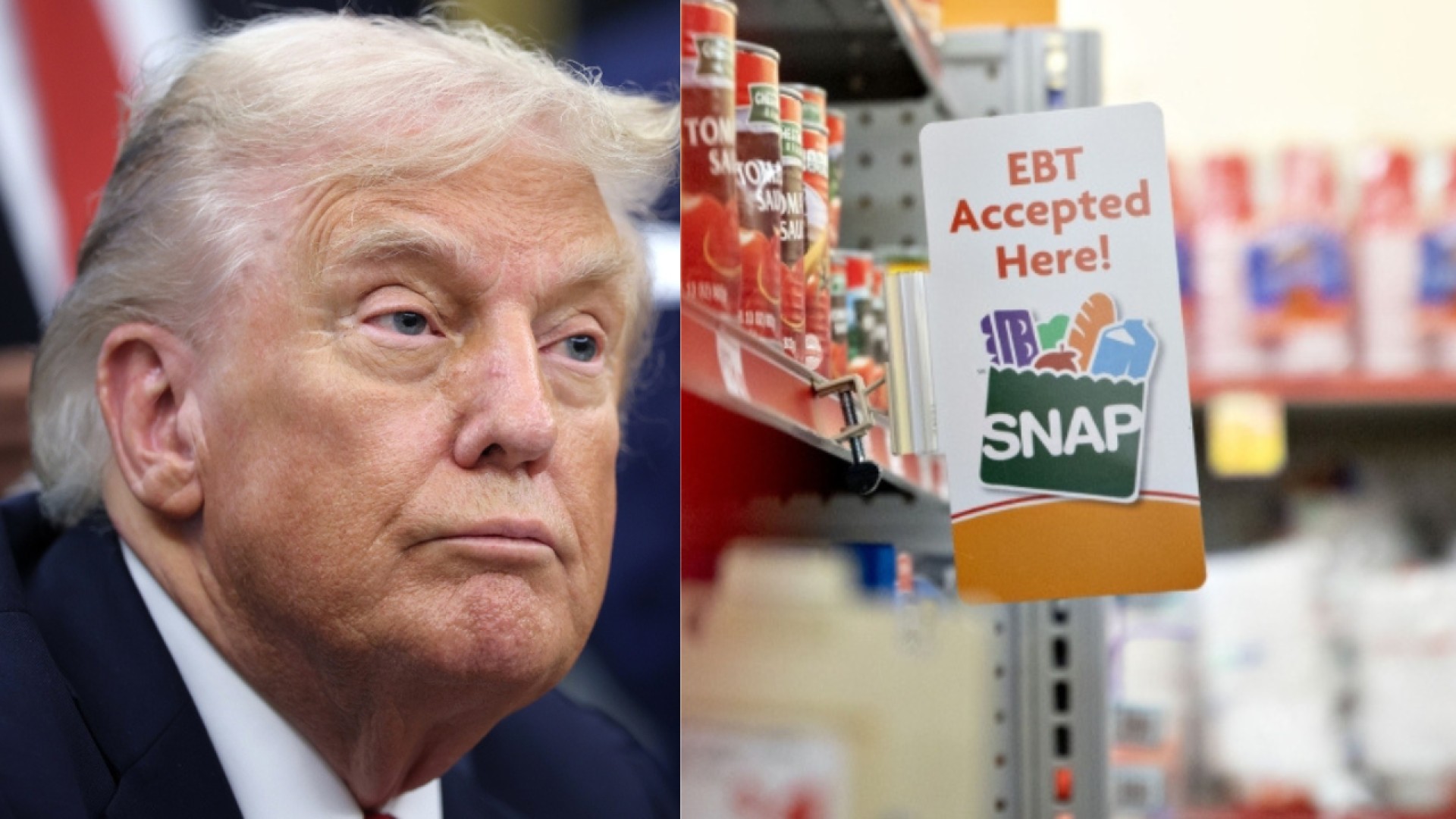 Trump / SNAP benefits sign