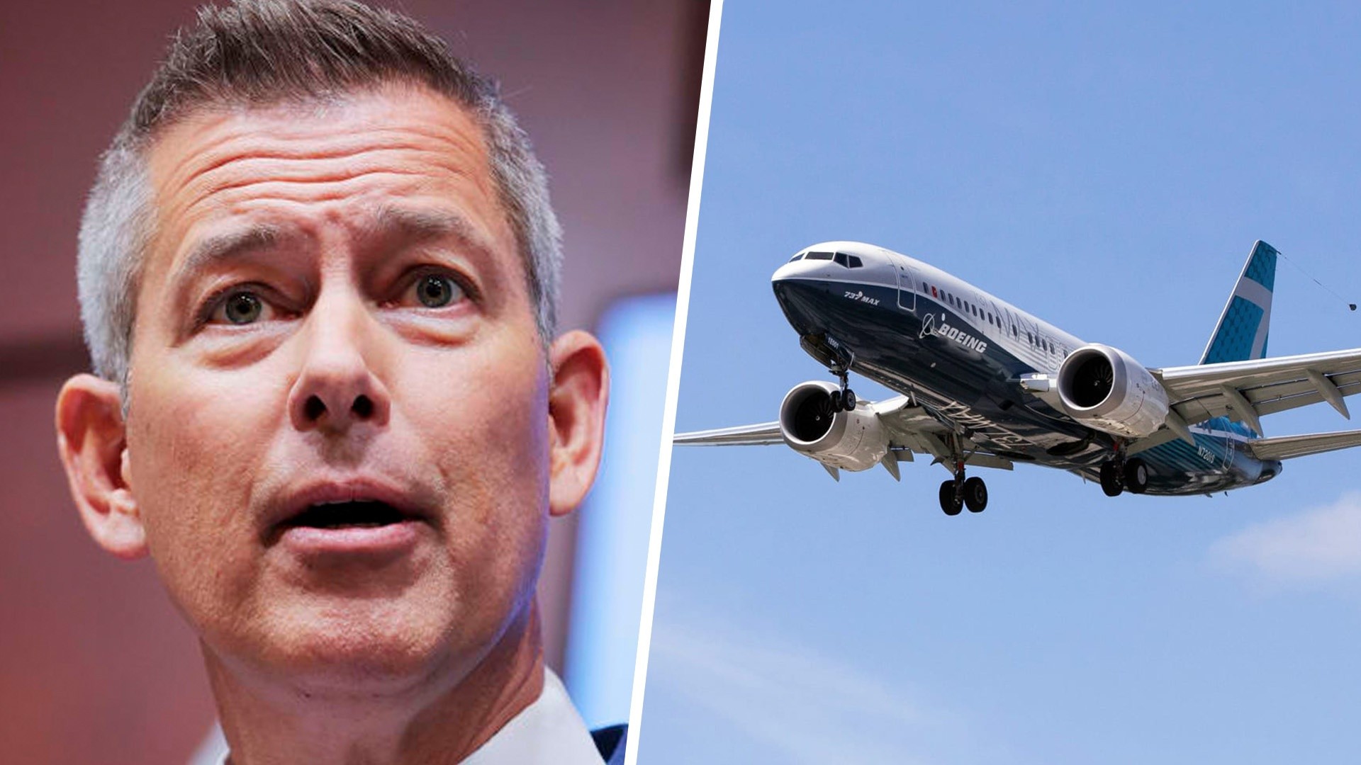 Secretary Sean Duffy and a commercial airplane