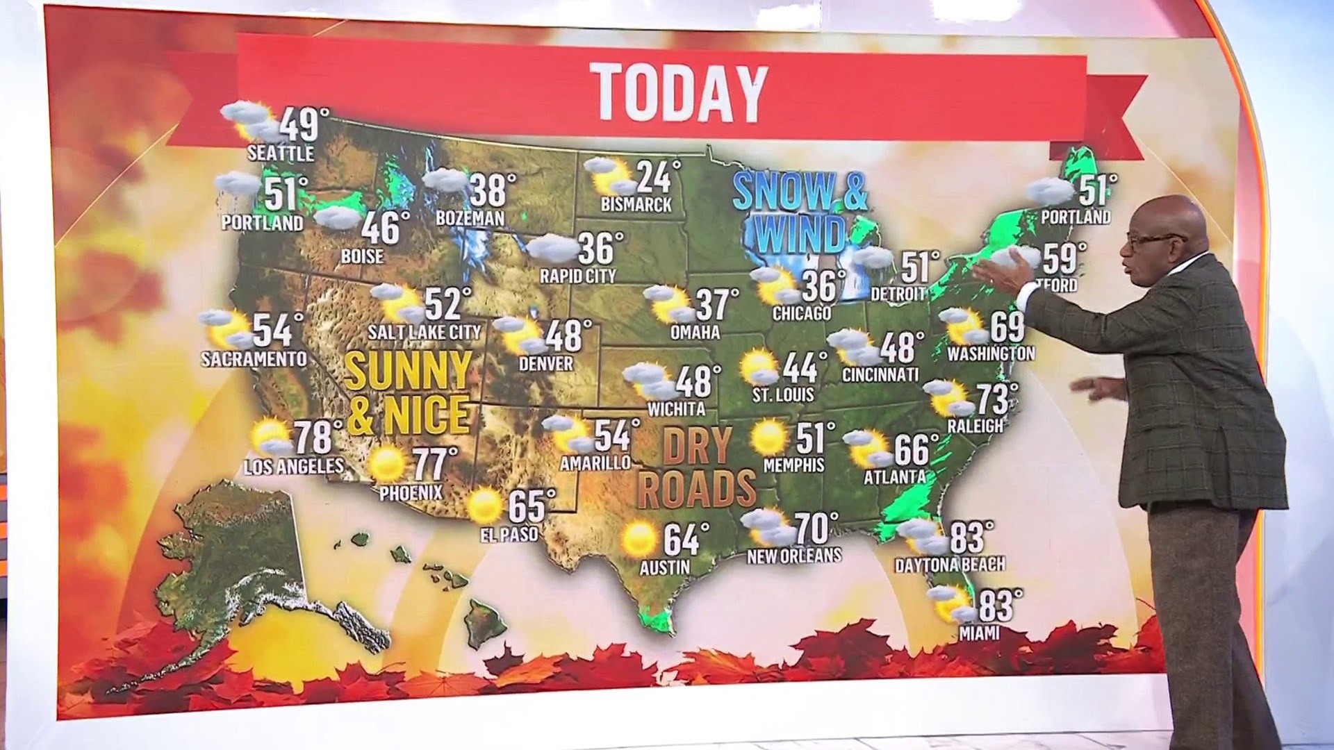 TODAY's Al Roker Tracks the Projected Thanksgiving Forecast