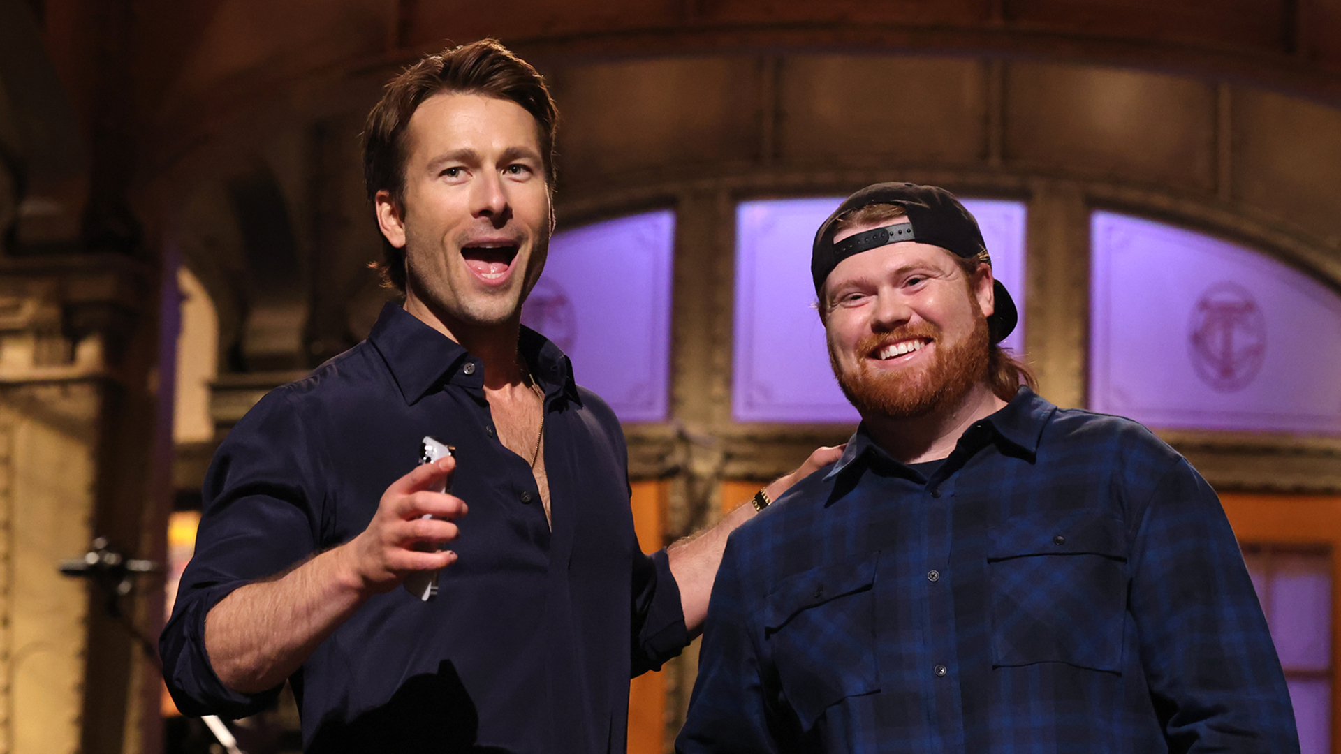 Glen Powell Shares 'SNL' Stage With Hometown UPS Driver