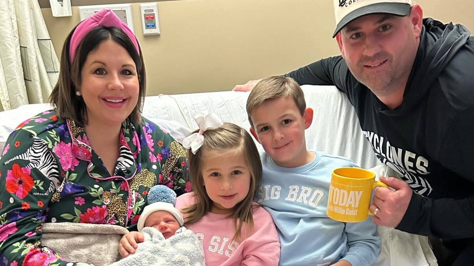 Family Celebrates Baby's Arrival in Sunday Mug Shot!