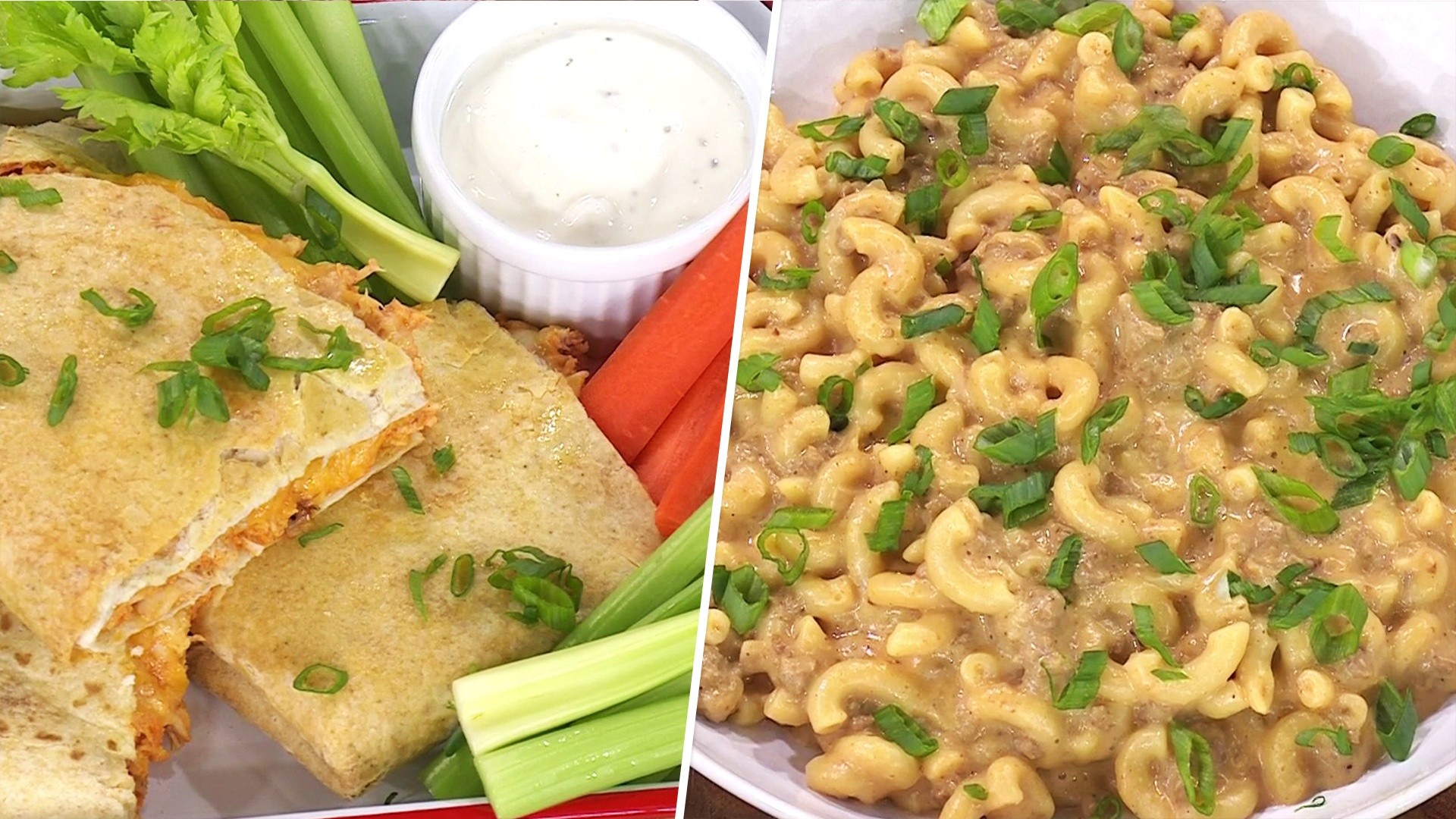2 Game Day Recipes: Baked Quesadilla and Cheeseburger Mac