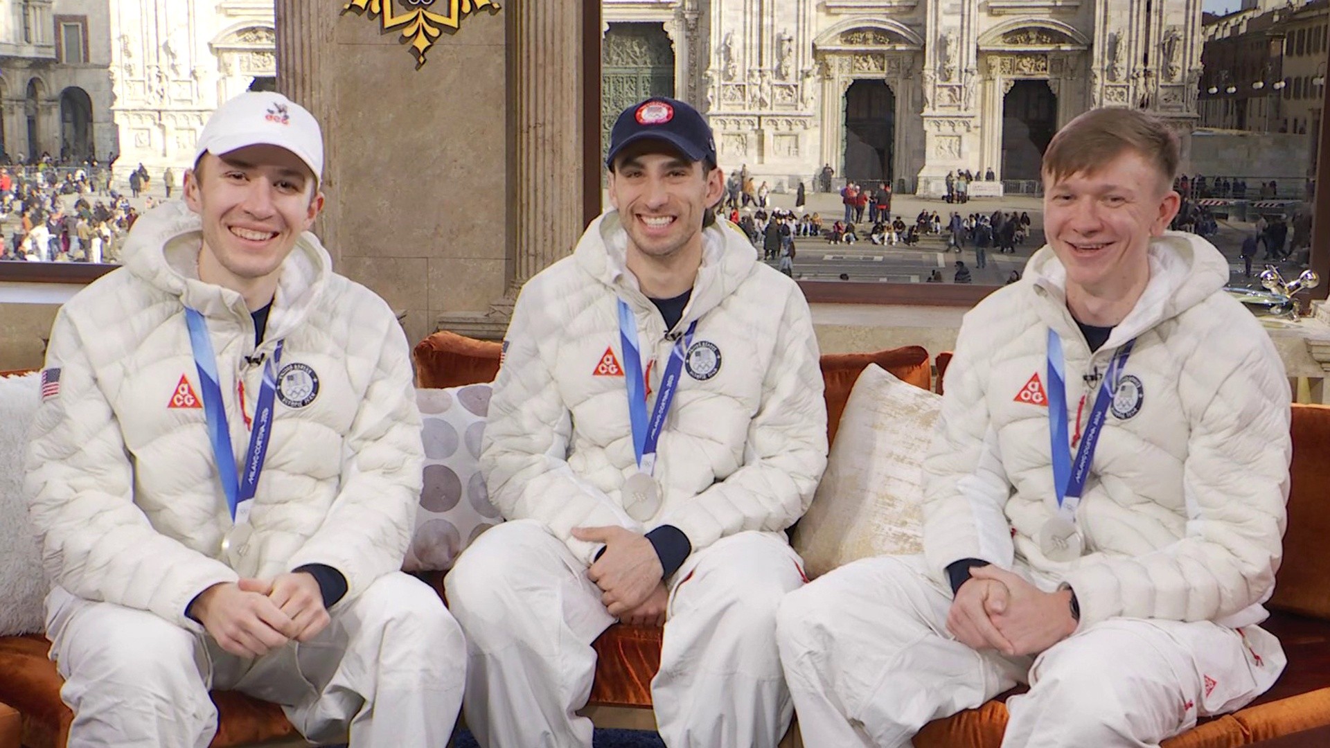 US Men's Speed Skaters Celebrate Silver Medal on TODAY