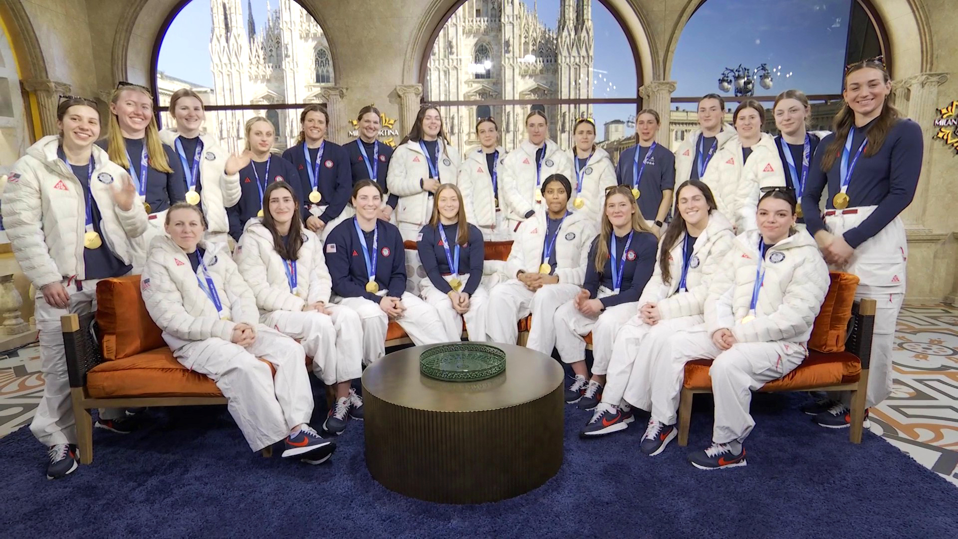 US Women's Hockey Team Celebrates Gold Medal Win on TODAY!