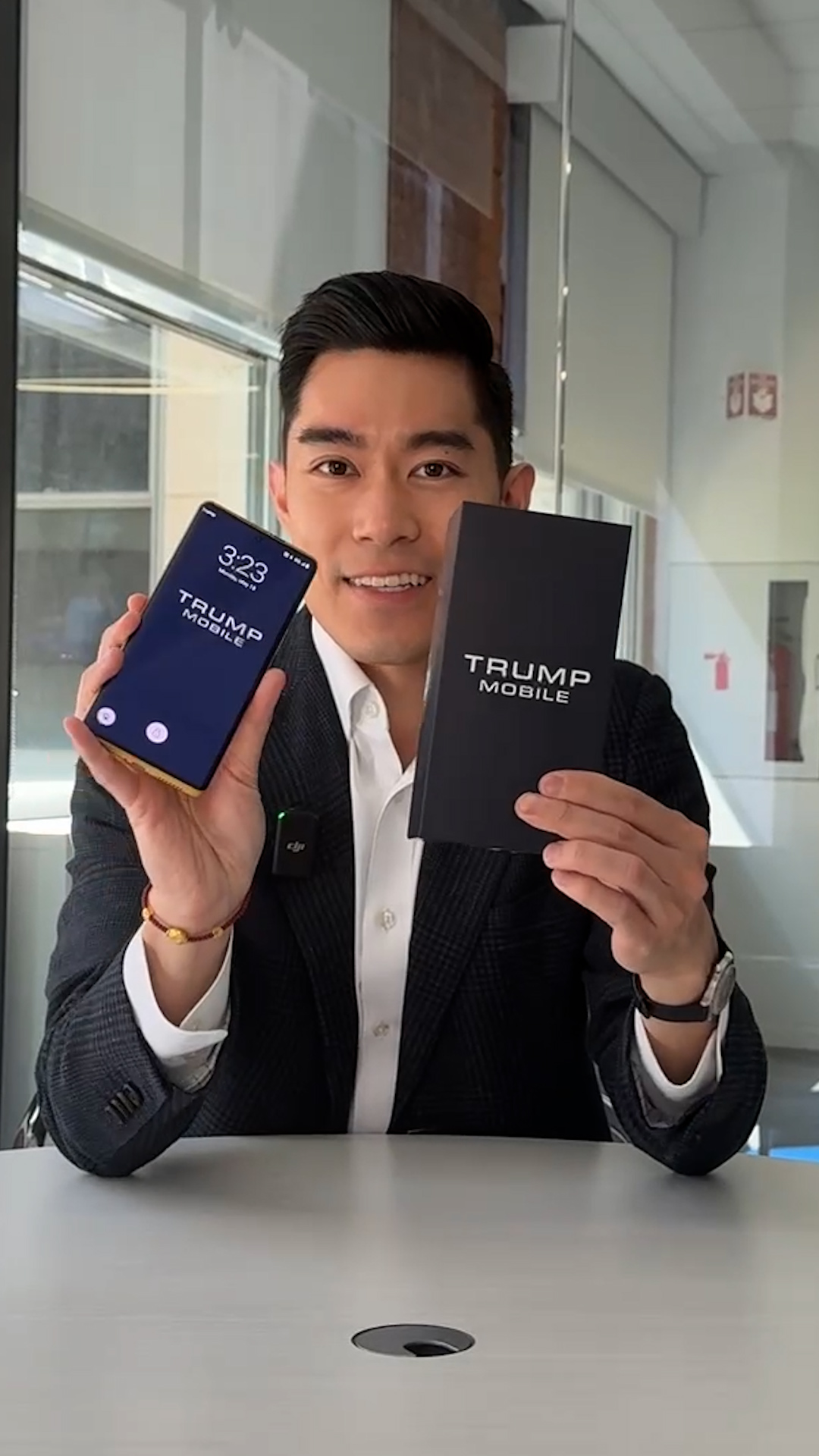 Brian Cheung unboxes the Trump Mobile T1 phone