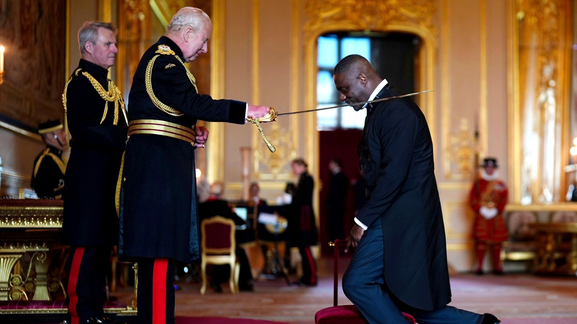 Idris Elba Knighted by King Charles III at Windsor Castle
