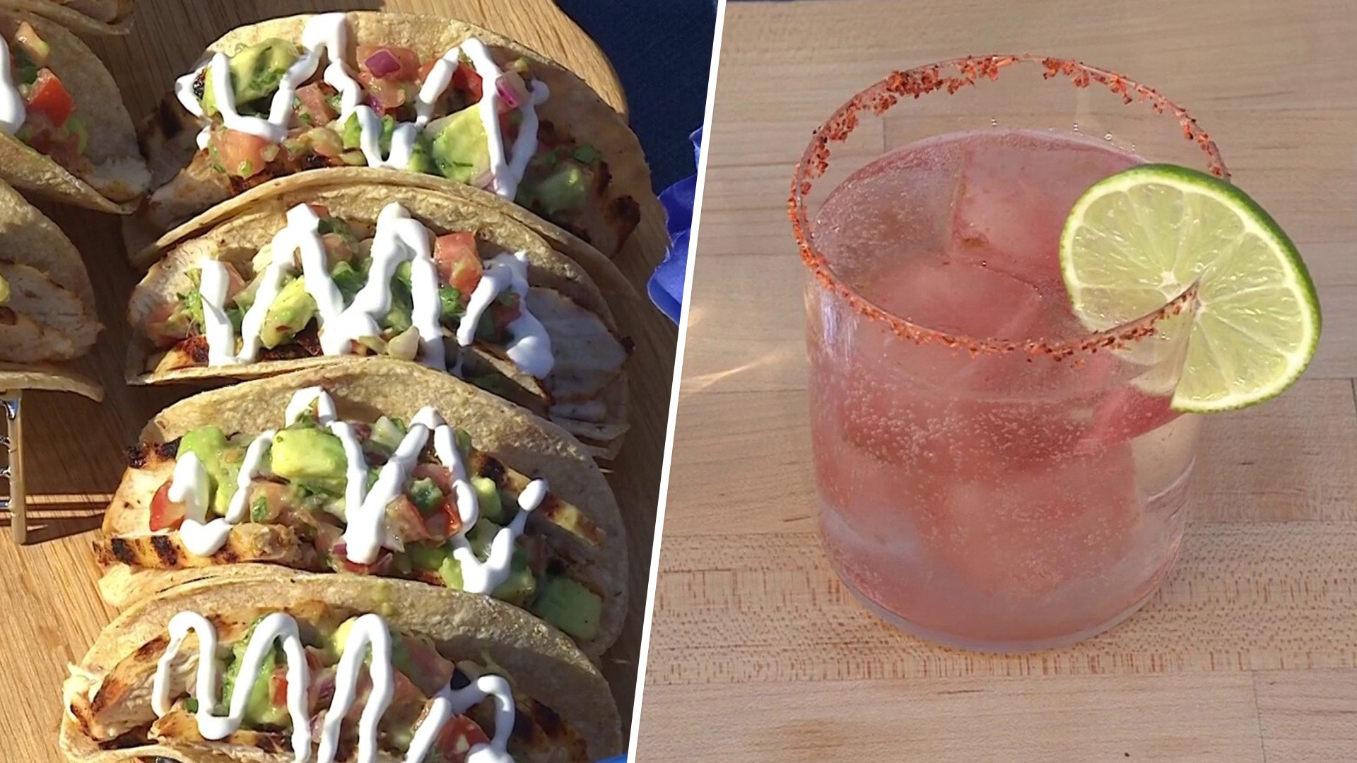 Grilled Chicken Avocado Tacos, Tequila Soda: Get the Recipes!