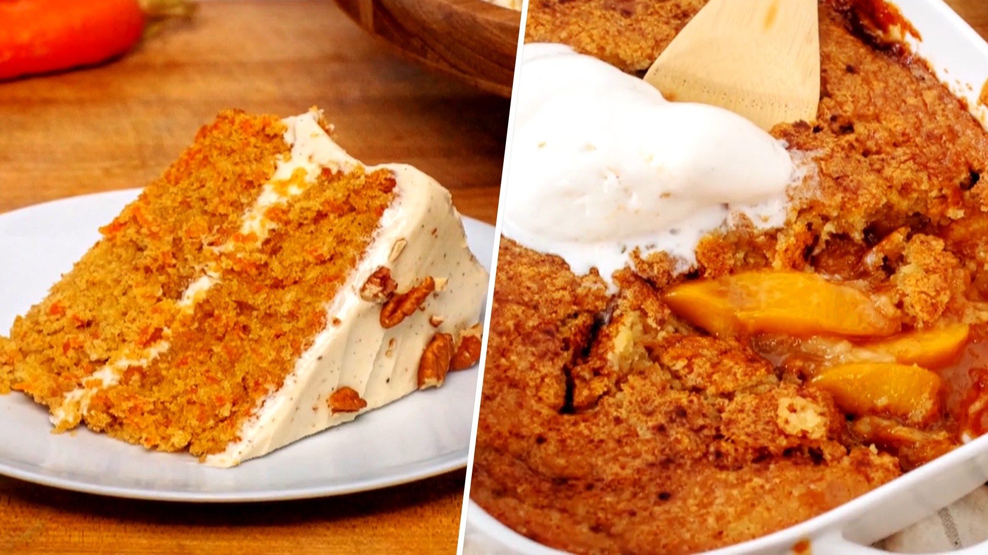 One-Bowl Carrot Cake and Peach Cobbler: Get the Recipes