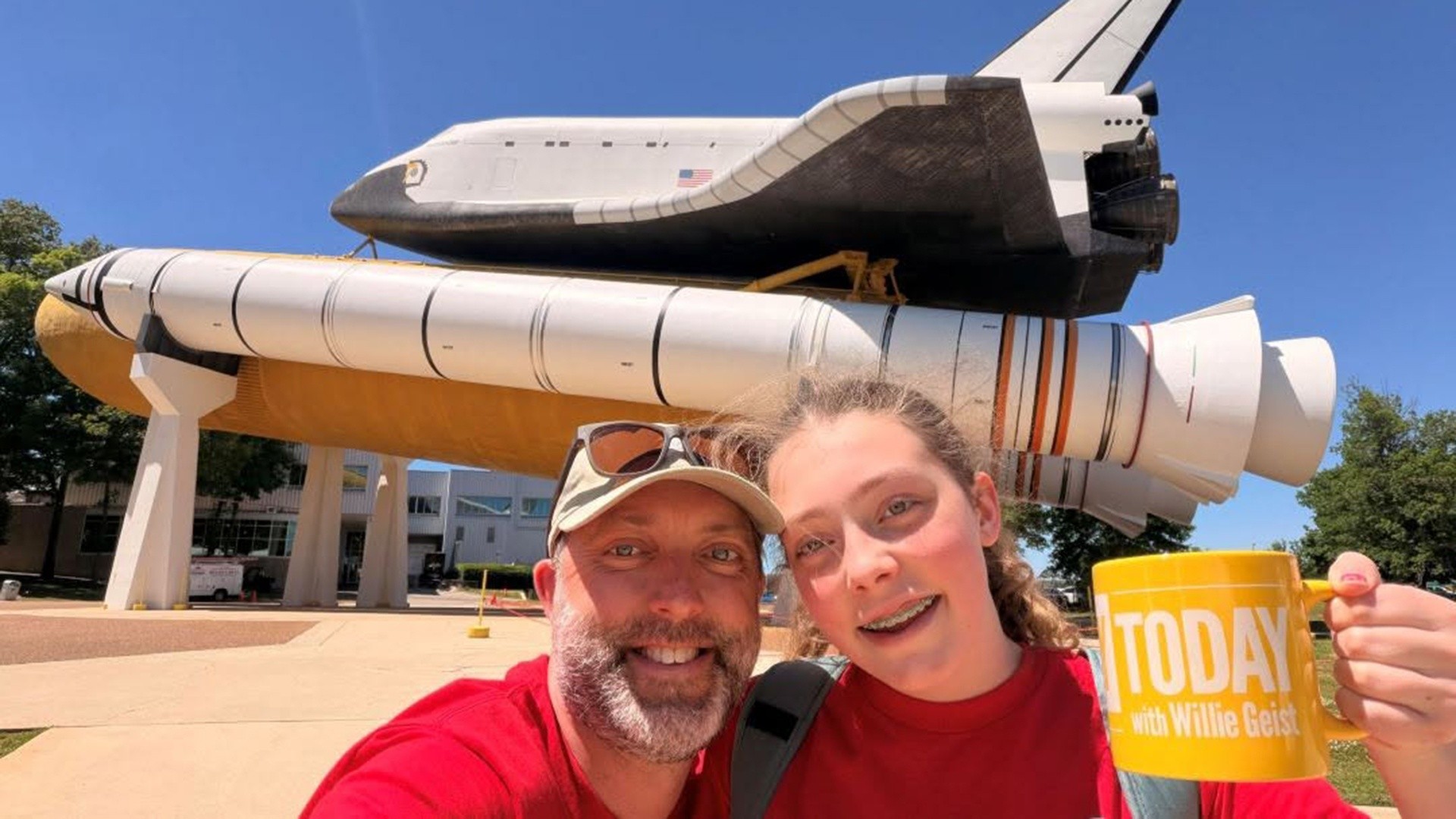 Dad Snaps Sunday Mug Shot With Daughter at Space Camp
