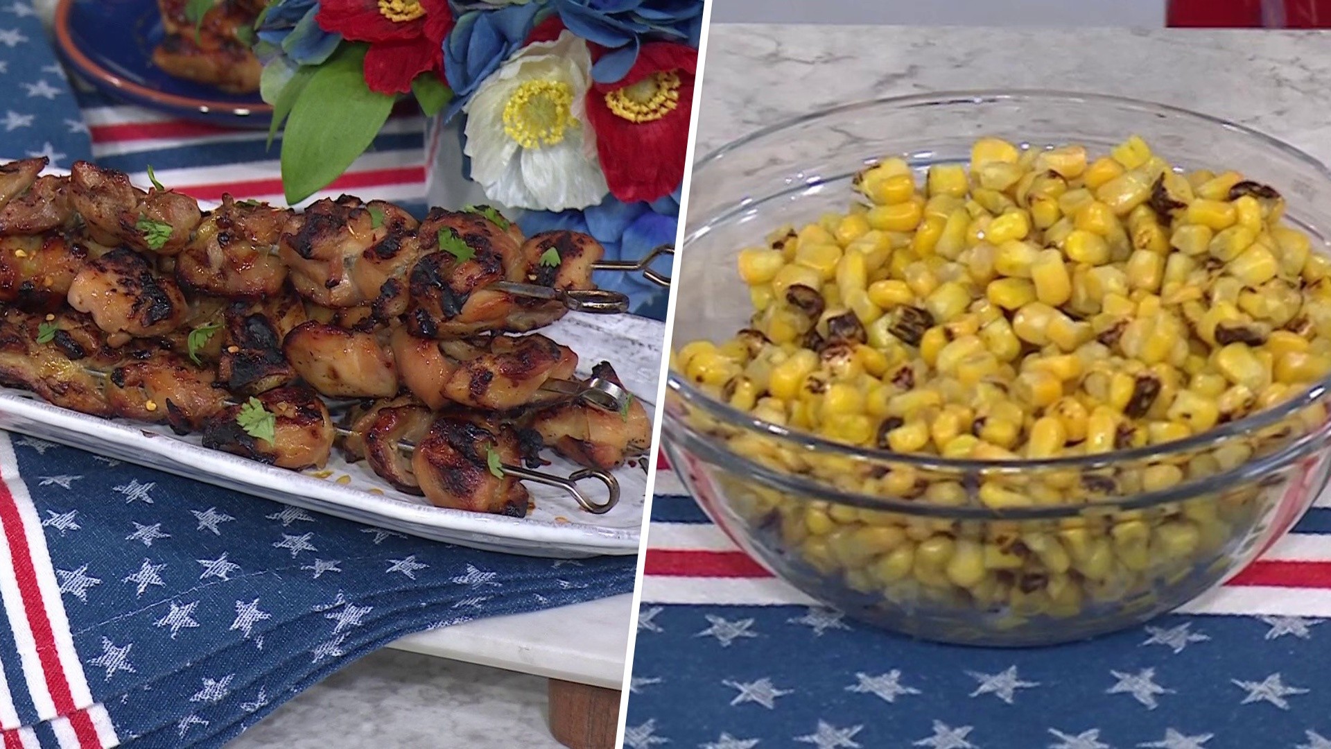 Hot Honey Chicken Skewers, Elote Potato Salad: Get the Recipes