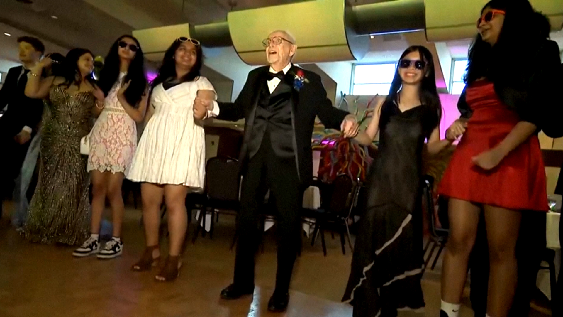 100-Year-Old World War II Veteran Attends His First Prom