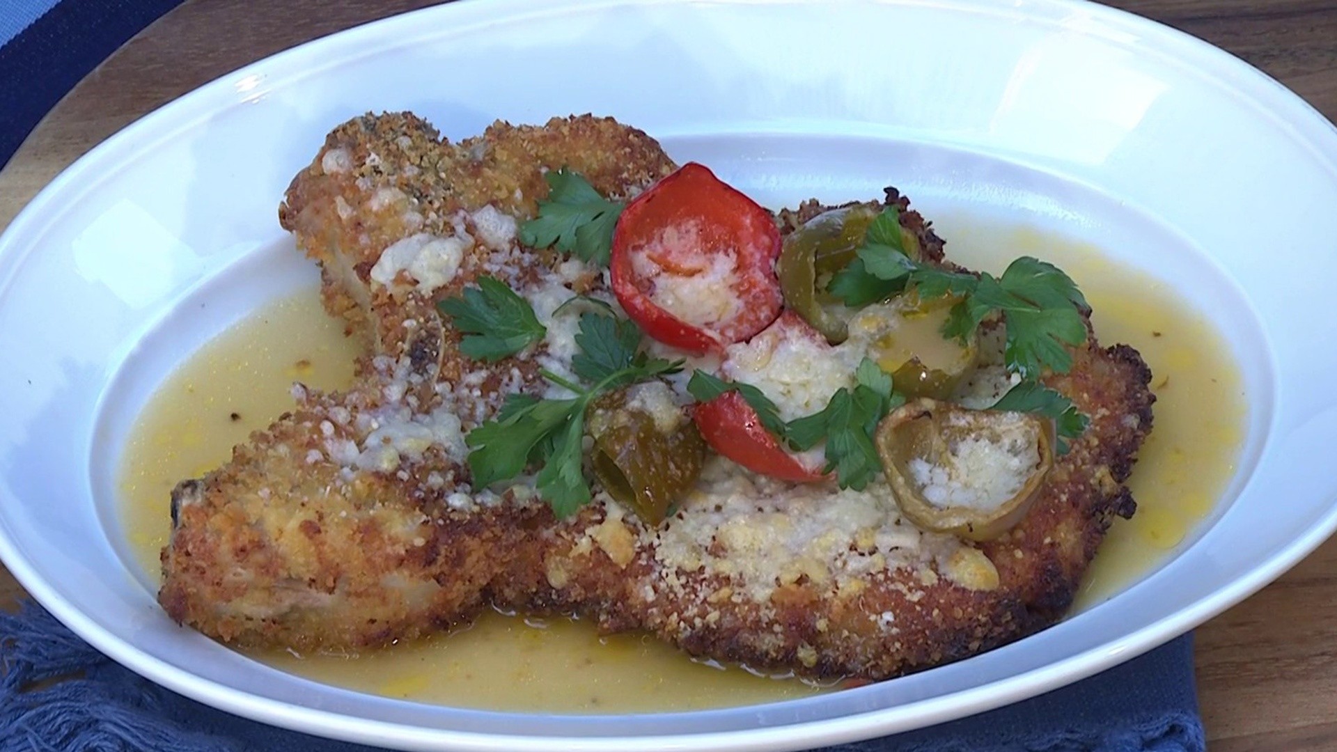 Breaded Pork Chop With Sautéed Peppers, Garlic: Get the Recipe!