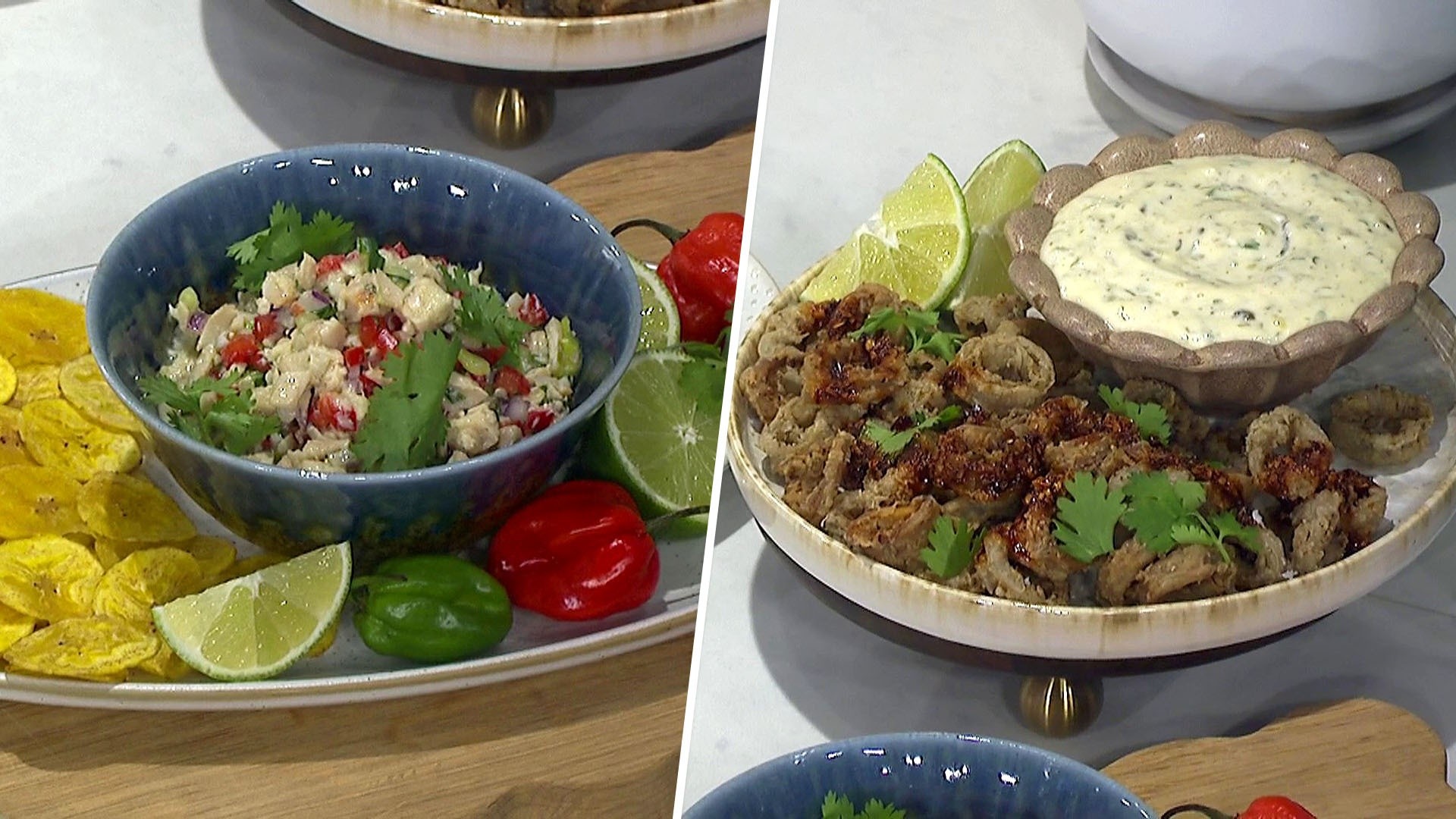 Crispy Jerk Calamari and Trout Ceviche: Get the Recipes!