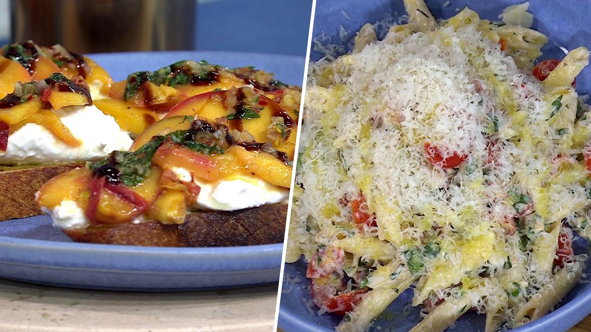 Peach Bruschetta and Cherry Tomato Pasta: Get the Recipes!