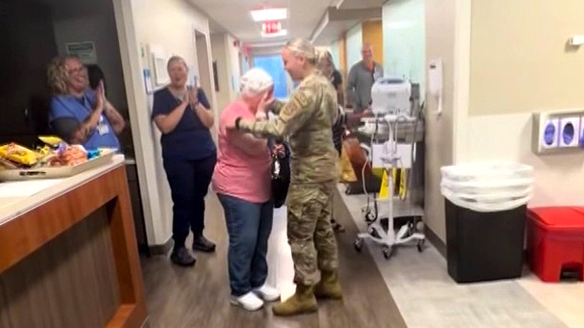 Military Member Surprises Grandma on Her Last Day of Chemo