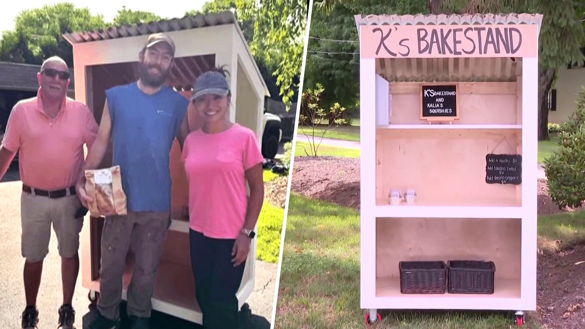 Dad-Son Duo Build New Farm Stand for Woman After It's Stolen