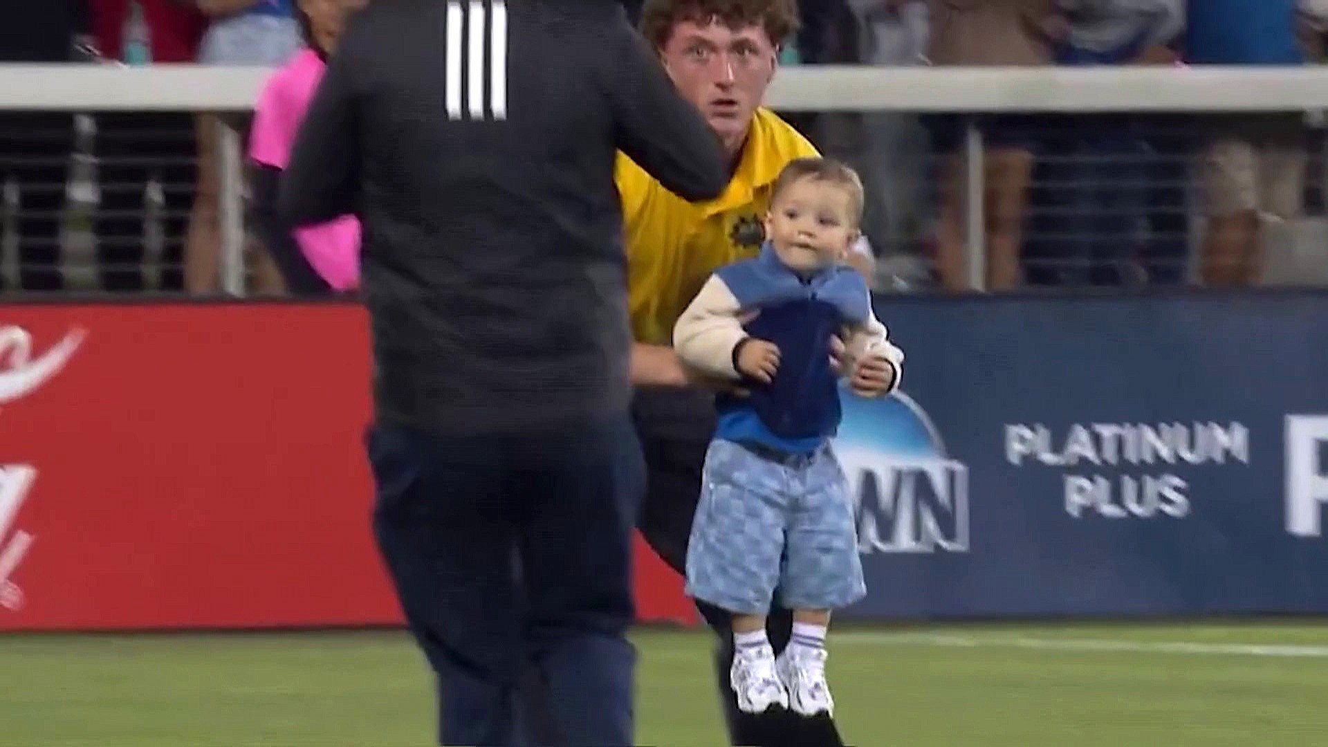 Toddler Wanders Onto Soccer Pitch: 'There's a Baby on the Field'