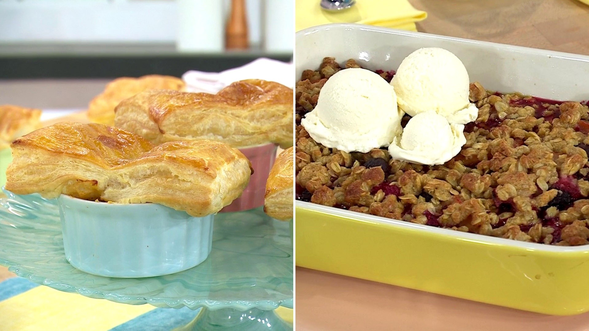 Chicken Pot Pies With a Fruity Crisp Dessert: Get the Recipes!