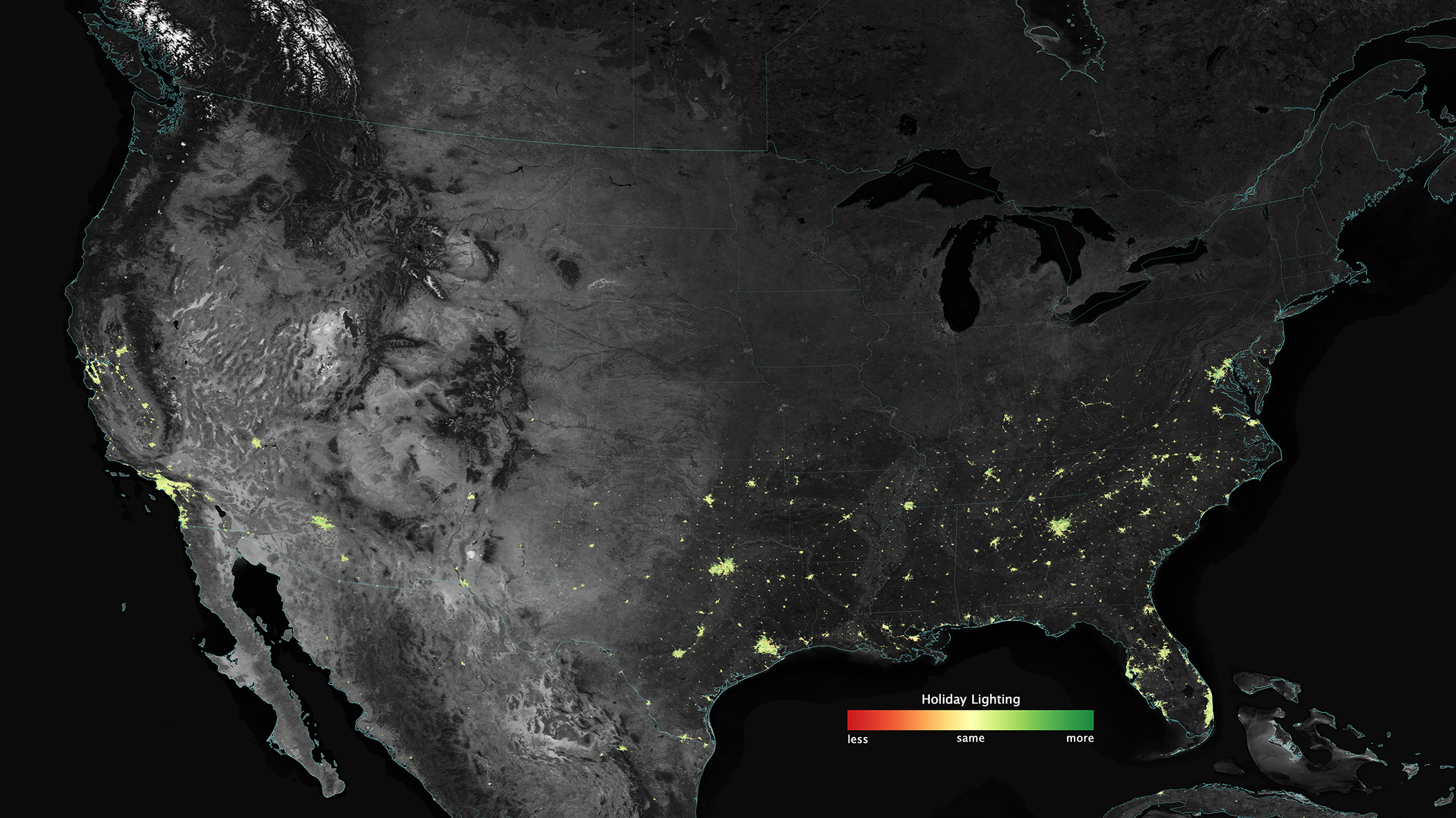 Week in Geek Holiday lights change the view from space