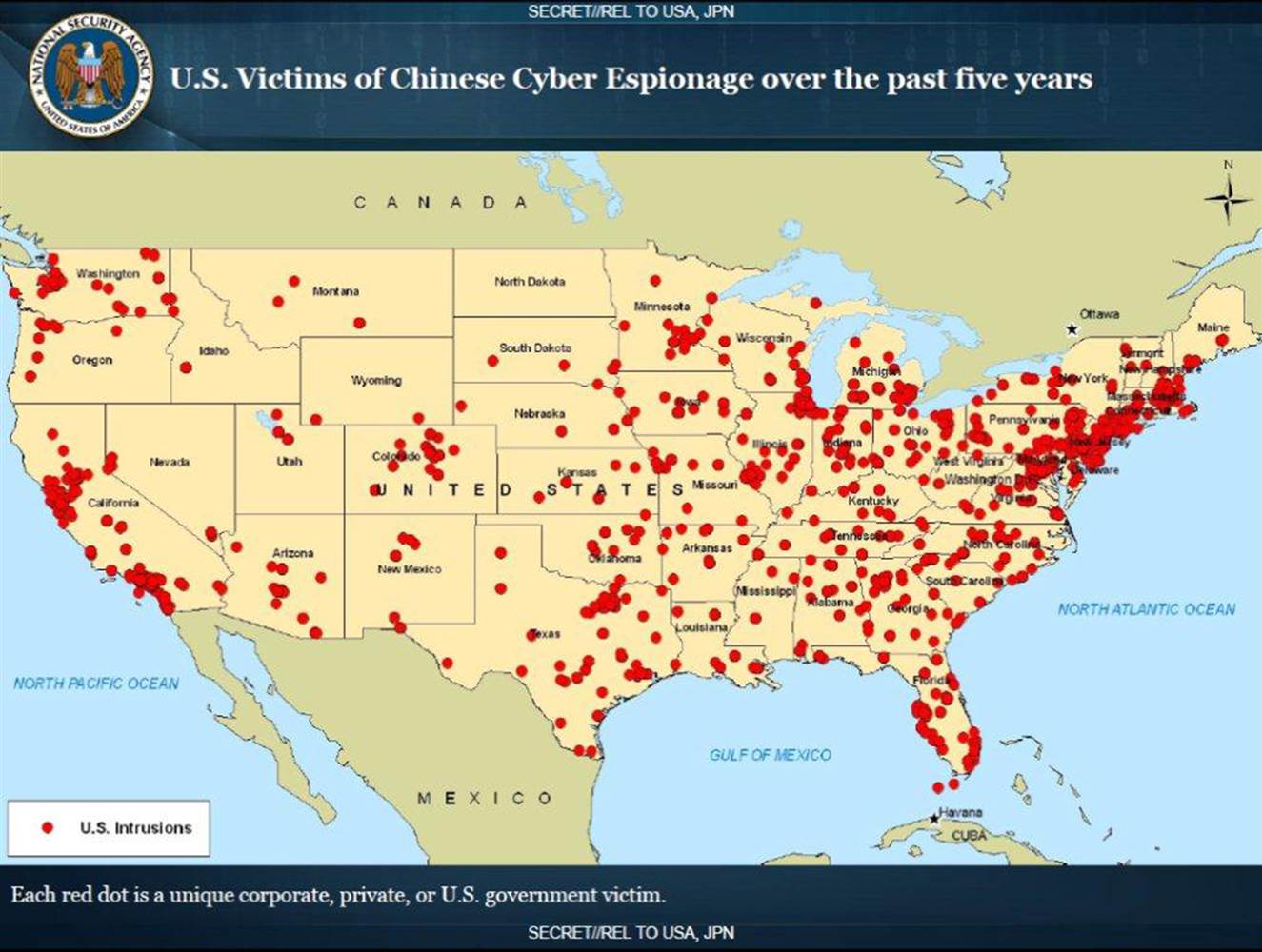 Exclusive: Secret NSA map shows China cyber attacks on US targets