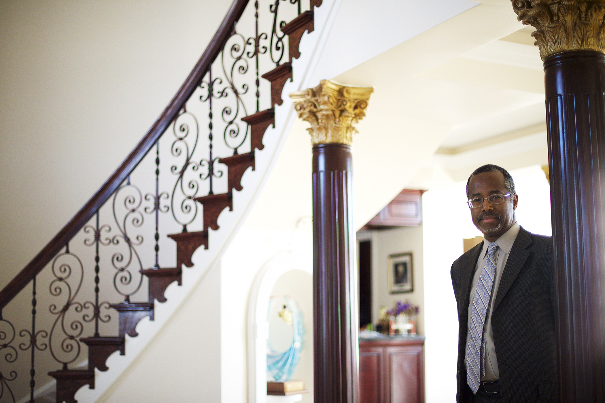 Ben Carson displays achievements portraits throughout home