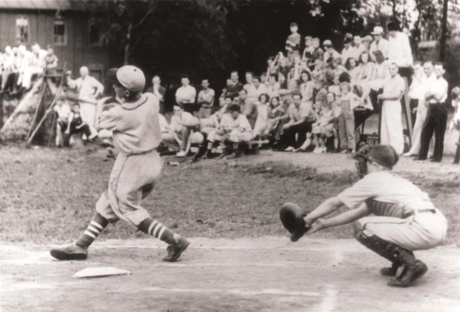 Vintage Photo 1978 Boys at Little League Baseball Practice Casual Clothes  Candid