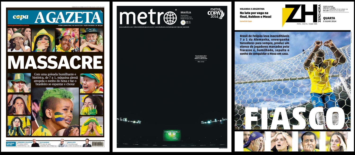 Humiliation': Brazil's Loss to Germany Lands on Front Pages