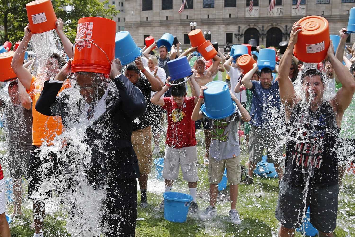 Green Monster even gets in on the act of the ALS Ice Bucket Challenge  (VIDEO)