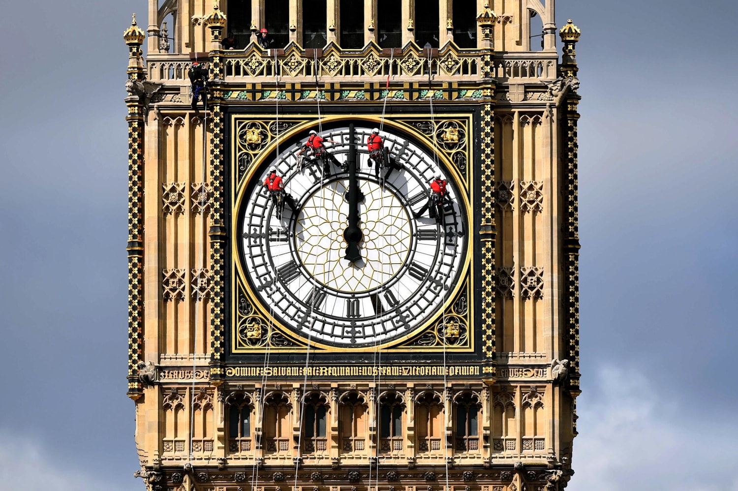 Big Ben Gets Its Clock Cleaned
