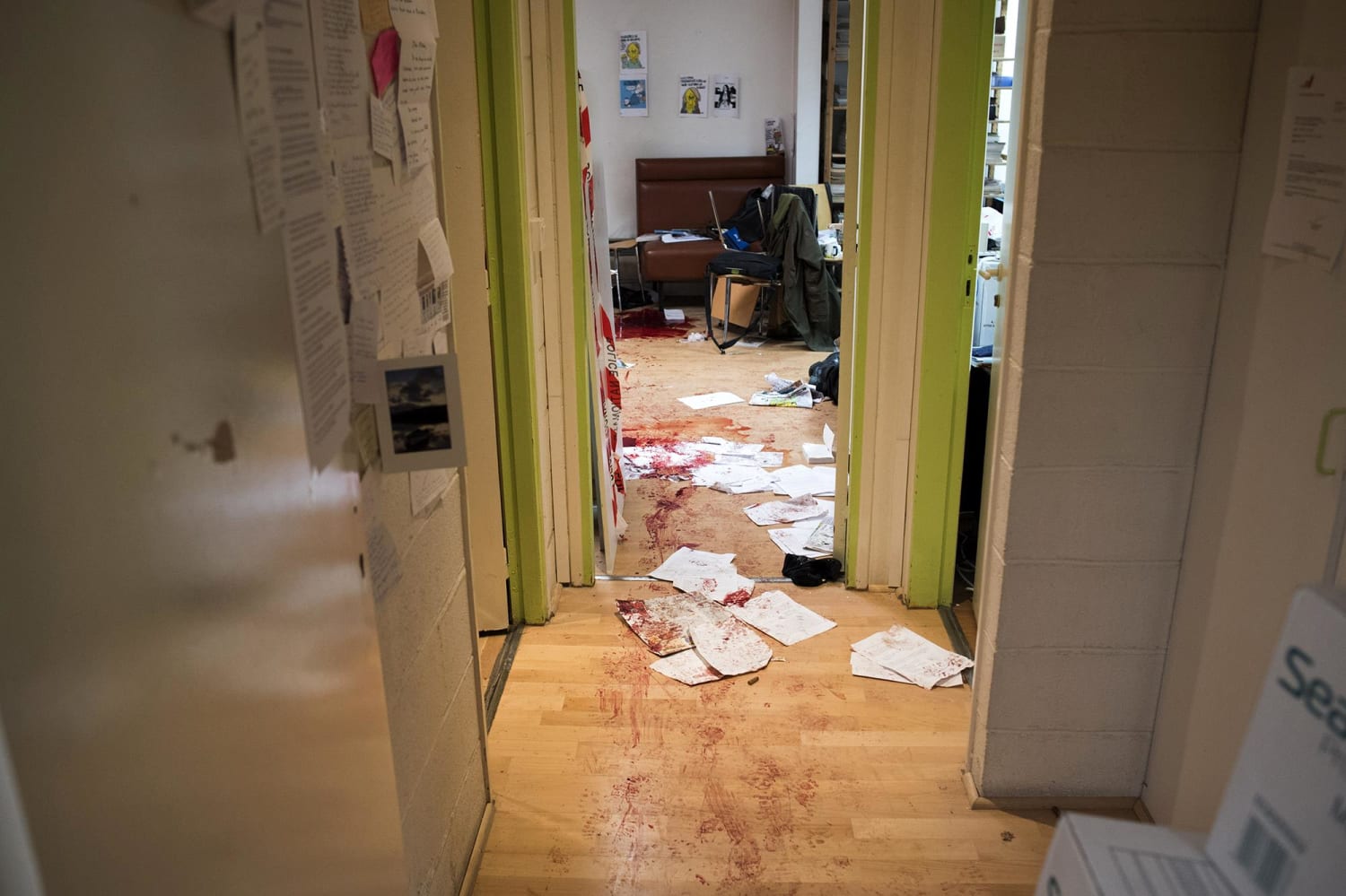 Image Inside Charlie Hebdo Office Reveals Bloody Aftermath of Paris Attack