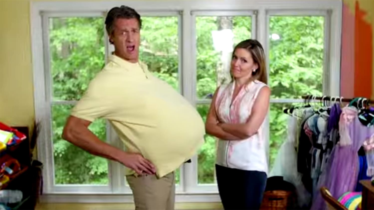 Dad tries out labour pain simulator to experience what his pregnant wife  will go through - and the results are hilarious