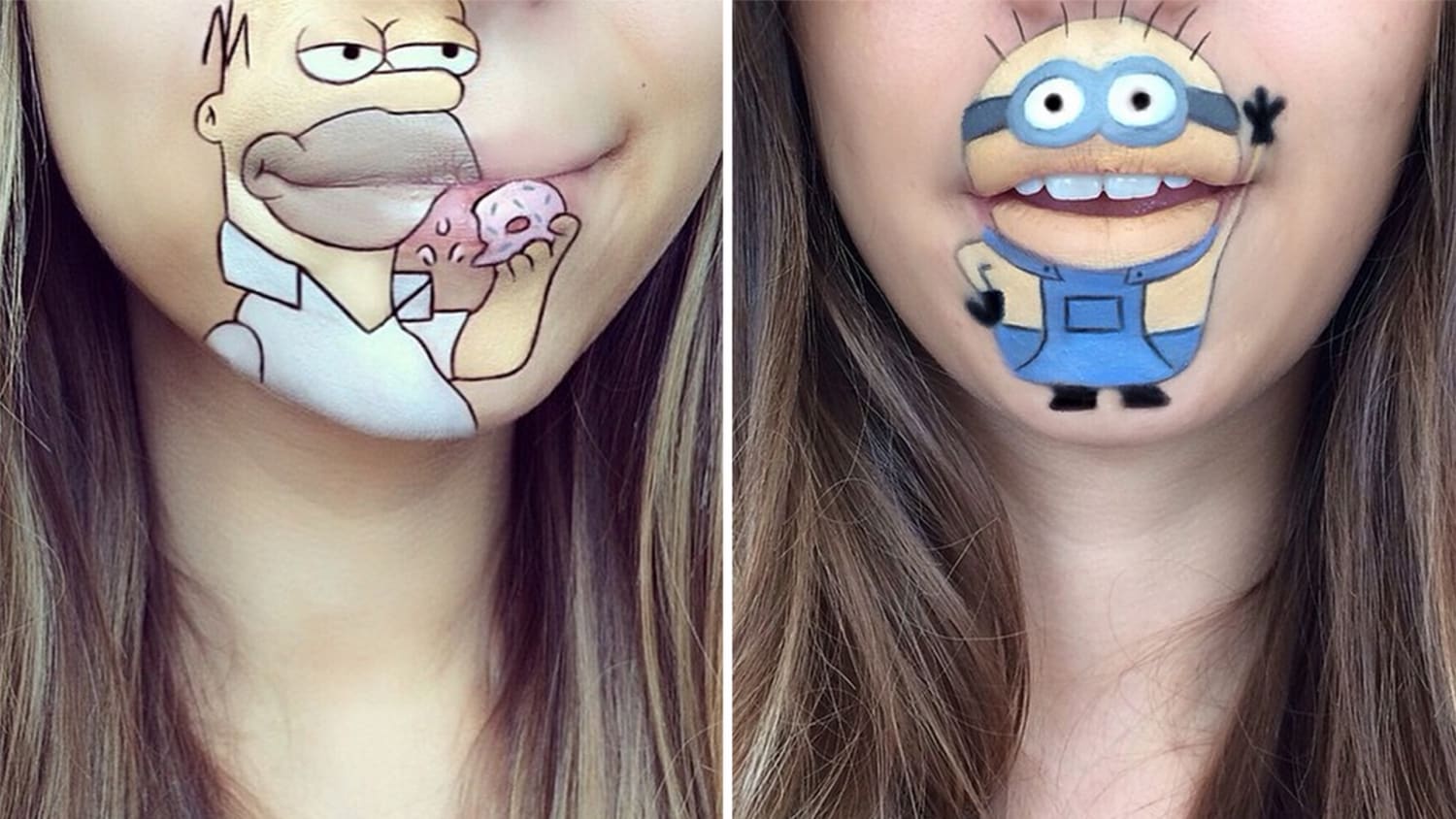 Makeup artist perfectly re-creates cartoon characters on her face