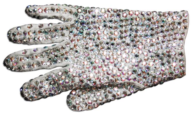 Michael Jacksons White Jeweled Glove His Editorial Stock Photo