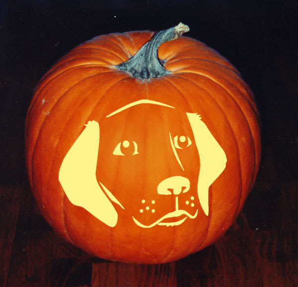 Easy Dog Pumpkin Stencil