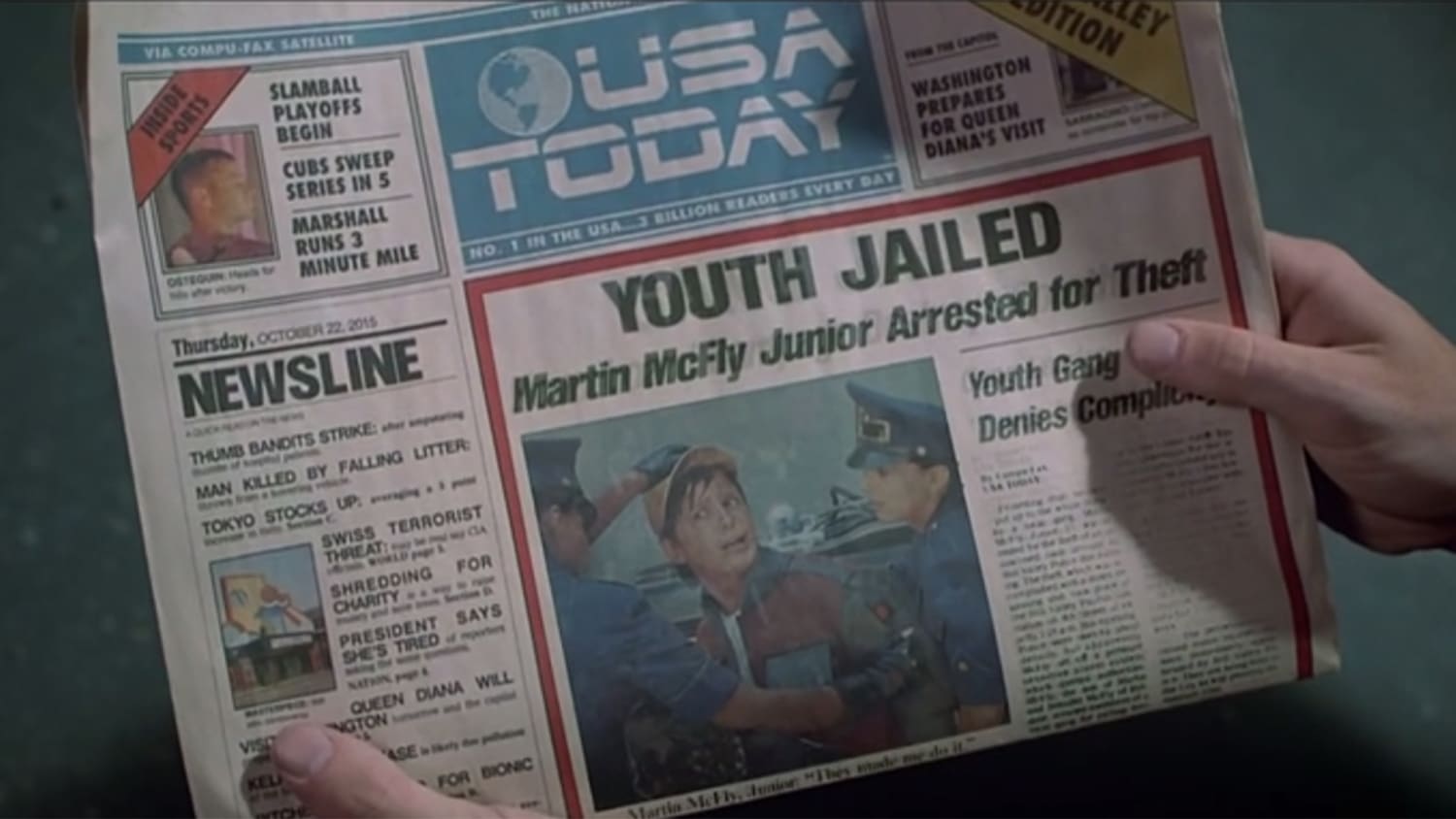 Back to the Future Part II' newspaper's Oct. 22 headlines feel strangely  spot-on