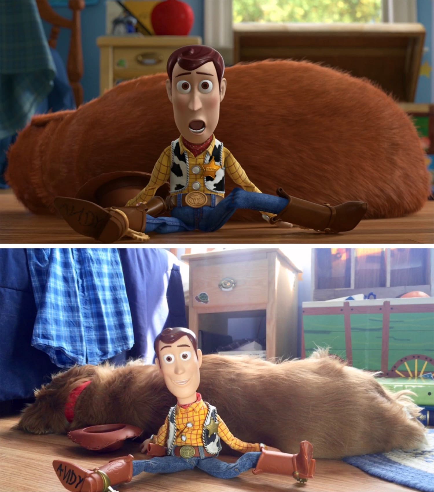 You can watch football Sunday morning animated like 'Toy Story' in Andy's  room