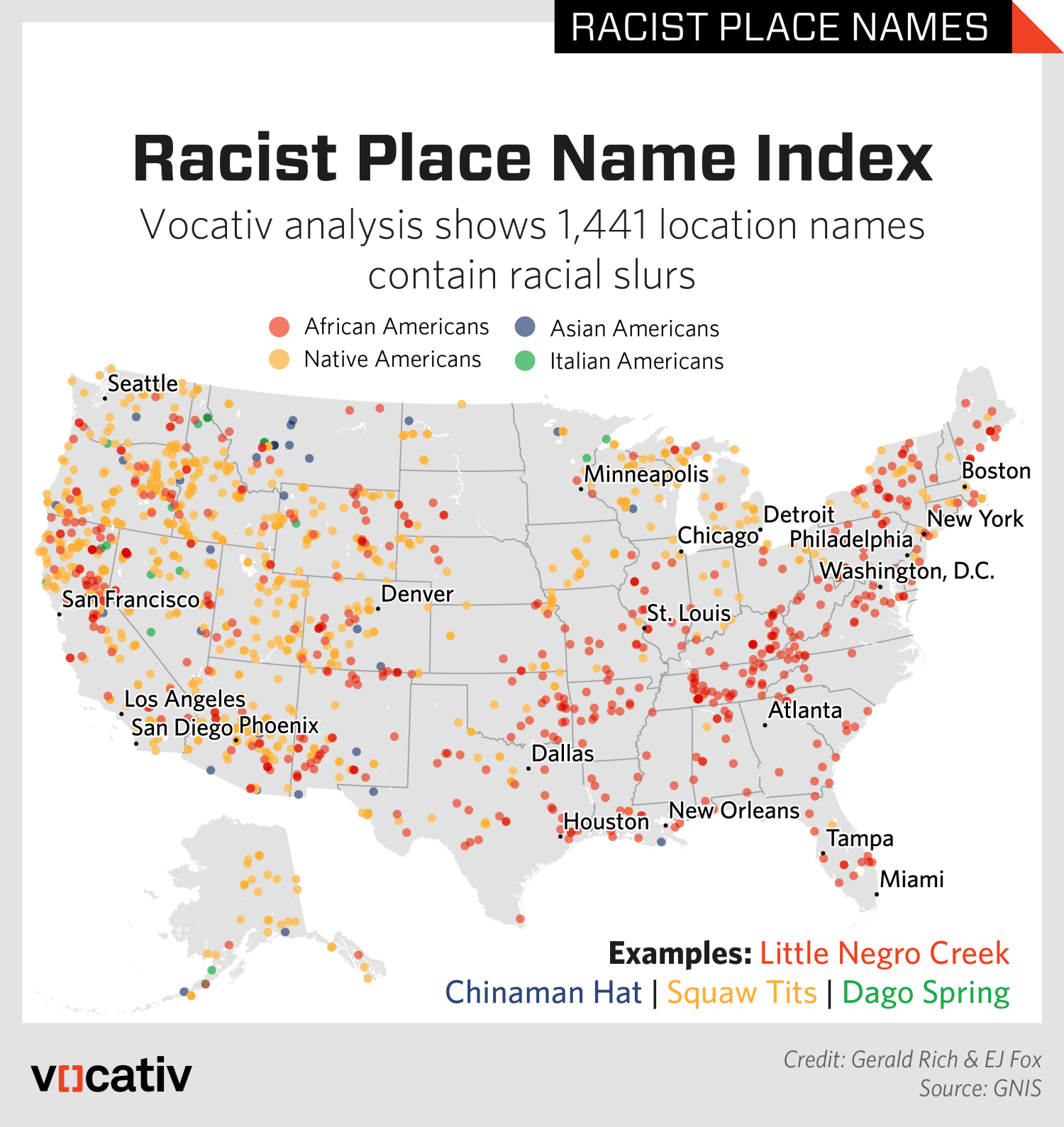 Over 1,400 American Places Named With Racial Slurs: Analysis.
