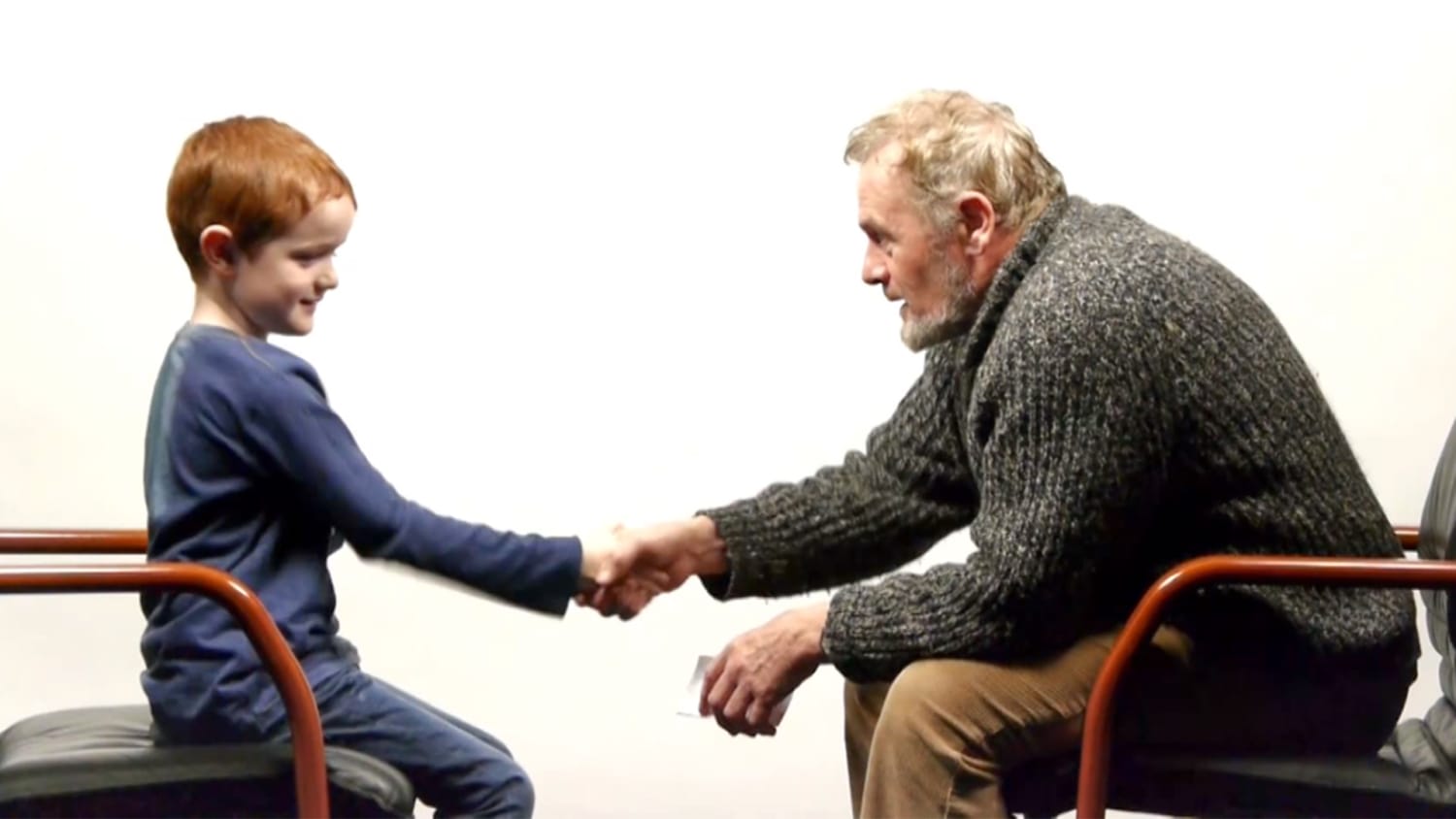 Boy, 7, and man, 64, answer life's questions in adorable viral video
