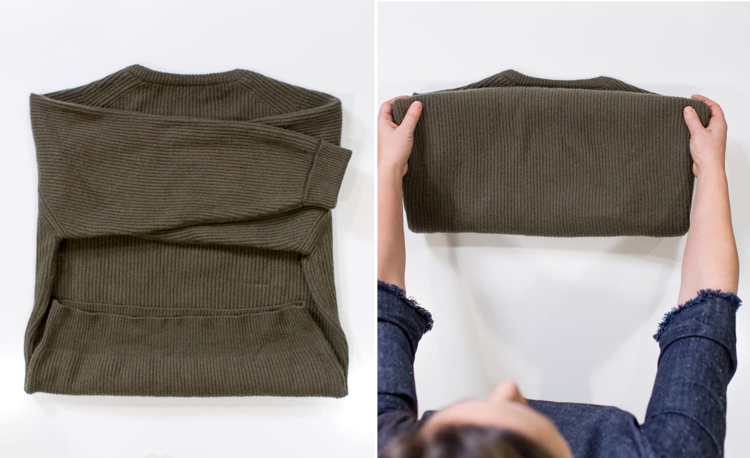 How To Fold A Hoodie To Save Space How to fold chunky sweaters so they take up less space