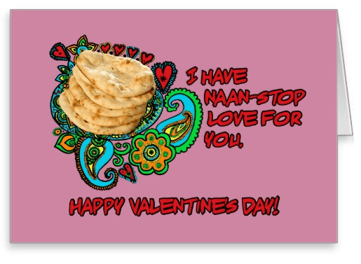Sketchy Desi's Valentine's Day Cards Send 'Naan-Stop Love'