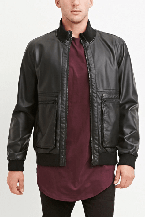 bomber jacket with button down