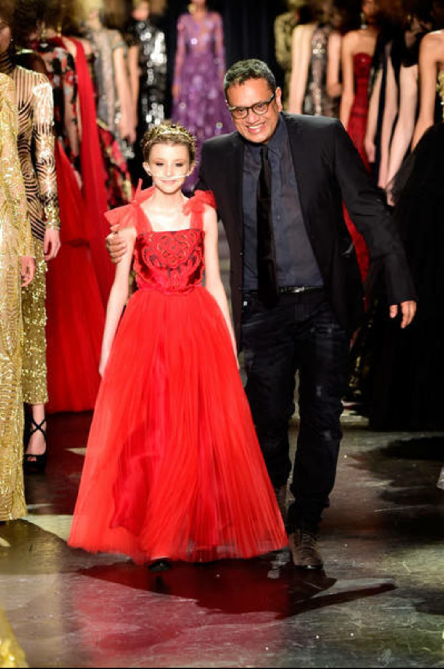 Cancer patient Trinity Faith Moran's runway dream comes true at Naeem Khan  fashion show